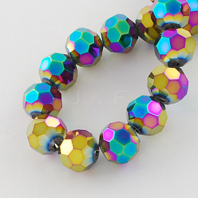 Electroplate Glass Bead Strands EGLA-R042-8mm-04-1