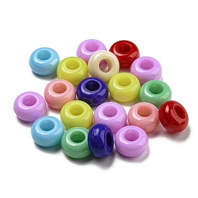 Opaque Acrylic European Beads KY-T025-04-F-1