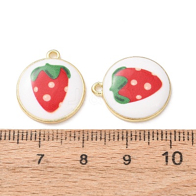 Plating Eco-Friendly Printed Alloy Pendants AL-CBAE25B-01D-G-1