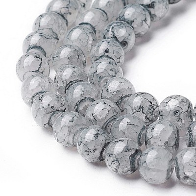Spray Painted Glass Beads Strands GLAA-A038-C-49-1
