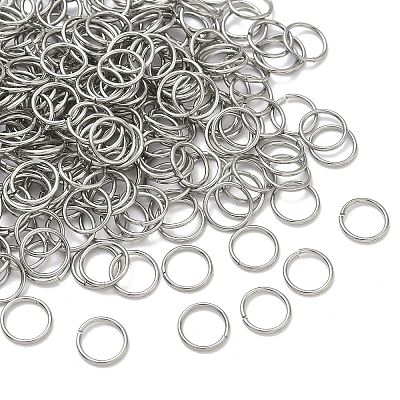 Tarnish Resistant 304 Stainless Steel Open Jump Rings X-STAS-J013-10x1mm-01-1