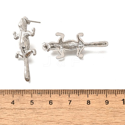 Brass Stud Earrings EJEW-B118-02P-1