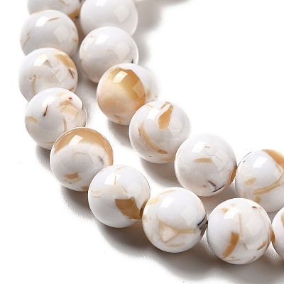 Synthetic Turquoise and Sea Shell Assembled Beads Strands G-D482-01E-05-1