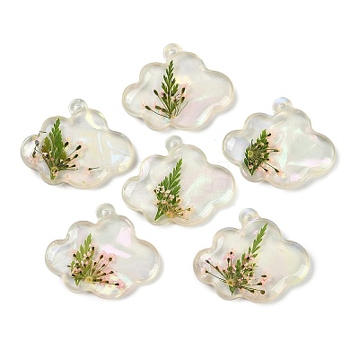 Epoxy Resin Pendants RESI-S09-01N-RS-1