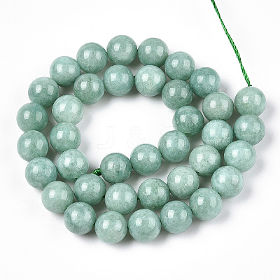 Natural Myanmar Jade/Burmese Jade Beads Strands X-G-T064-22-10mm-1