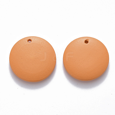 Painted Wood Pendants WOOD-Q040-018A-A06-1