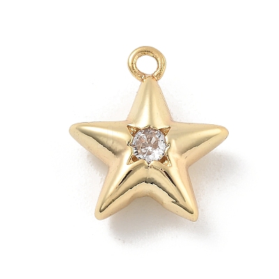 Brass Micro Pave Cubic Zirconia Pendants LS-KK-D283-14G-1