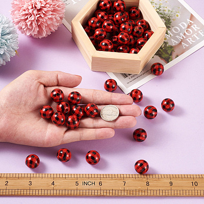 Natural Wooden Beads WOOD-TAC0010-05B-1