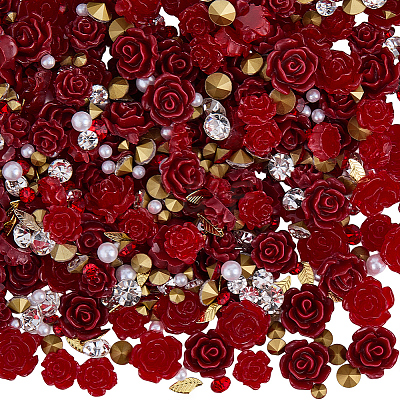 150Pcs Resin & Rhinestone Cabochons DIY-SP0005-87-1