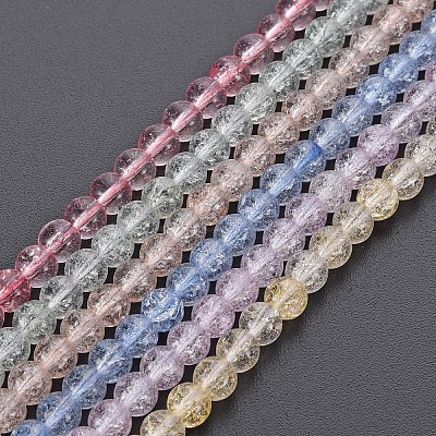Crackle Glass Beads Strands GLAA-S192-B-006-1