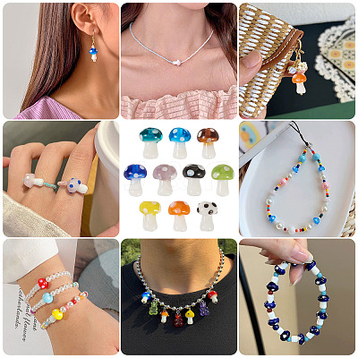 1Strand Handmade Lampwork Beads Strands LAMP-TA0001-84K-1