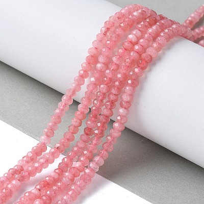 Dyed Natural Malaysia Jade Rondelle Beads Strands G-E316-2x4mm-66-1