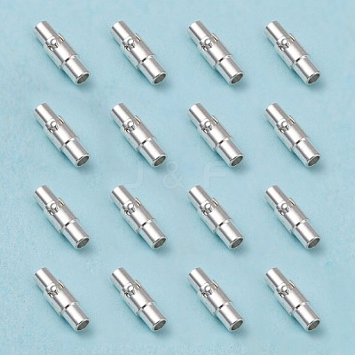 Brass Locking Tube Magnetic Clasps LS-X-MC079-S-1