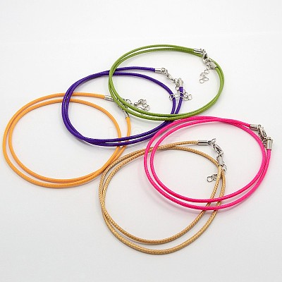 Waxed Cord Necklace Making MAK-F003-M-1