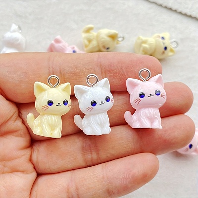 Opaque Resin Pendants X-RESI-F065-02-1