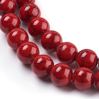 Synthetic Turquoise Beads Strands X-TURQ-H038-8mm-XXS17-1