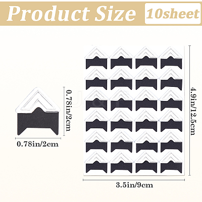 Retro Hot Stamping Paper Photo Corner Self-Adhesive Stickers AJEW-WH20007-25A-1