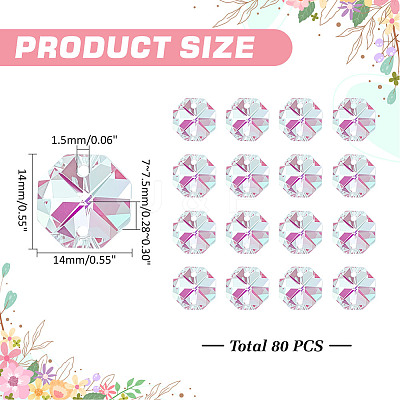 80Pcs Glass Sew on Rhinestones GLAA-ME0001-15A-1