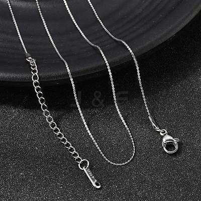 12Pcs 304 Stainless Steel Serpentine Chain Necklaces for Men Women NJEW-H093-19P-02-1