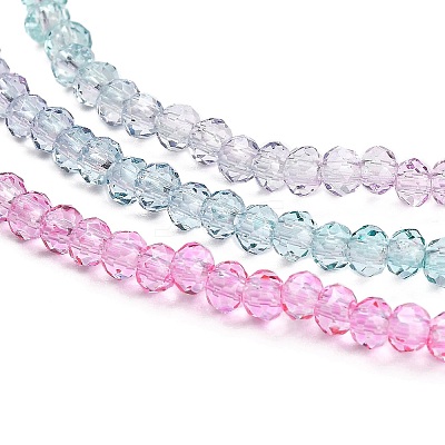 Transparent Painted Glass Beads Strands DGLA-A034-T1mm-A10-1