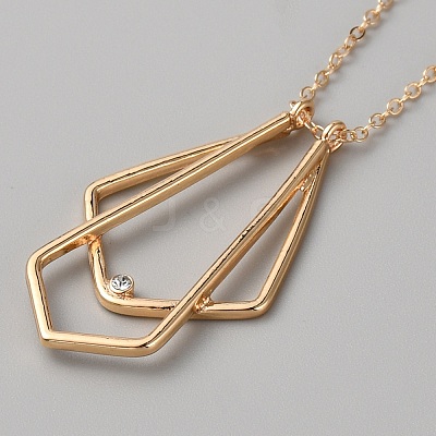 Zinc Alloy Geometry Pendant Necklace NJEW-WH0023-07G-1