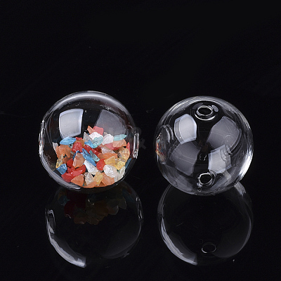 Handmade Blown Glass Globe Beads DH017J-1-22mm-1