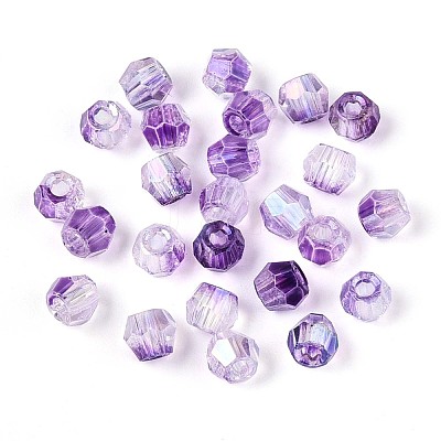 Transparent Spray Painted Glass Beads X1-EGLA-N018-4mm-01-1