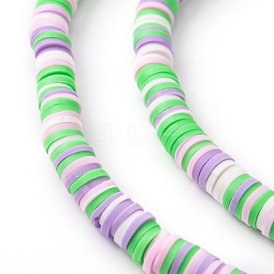 Handmade Polymer Clay Beads Strands CLAY-R089-6mm-T02B-47-1