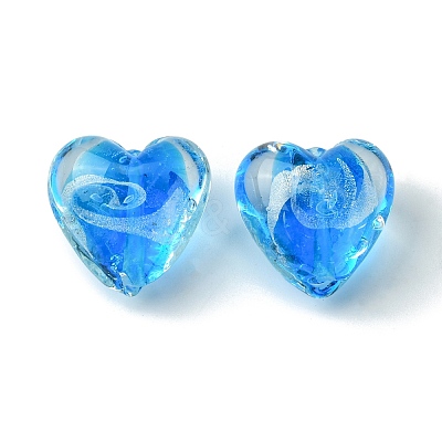 Handmade Silver Foil Glass Beads FOIL-B001-05B-1