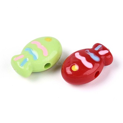 Opaque Acrylic Beads OACR-N152-08-1