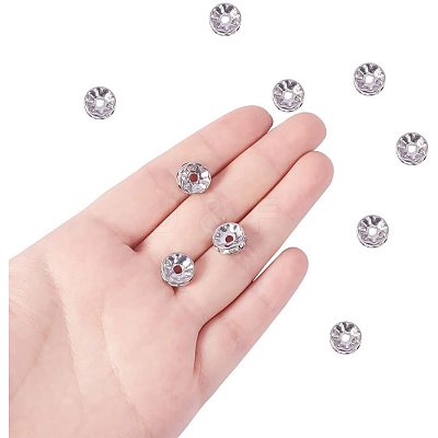 304 Stainless Steel Rhinestone Bead Spacers LS-STAS-PH0001-02P-1