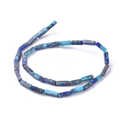 Assembled Synthetic Gold Line Turquoise and Natural Lapis Lazuli Beads Strands G-D0006-B01-1