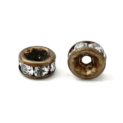 Brass Rhinestone Spacer Beads X-RB-A014-Z4mm-01AB-NF-1
