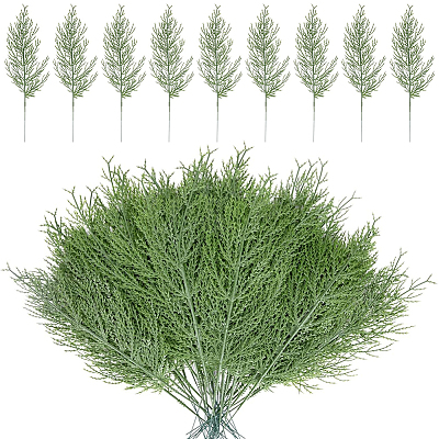 25Pcs Plastic Artificial Pine Needle Branches FIND-CP0003-34-1