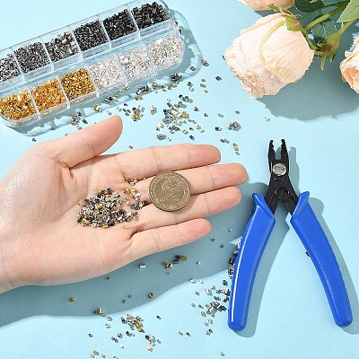 Tube Brass Crimp Beads DIY-YW0017-13-1
