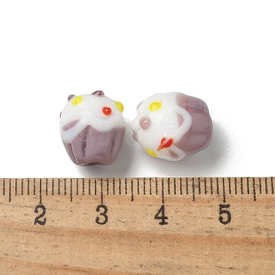 Handmade Lampwork Bumpy Beads LAMP-M022-01B-1