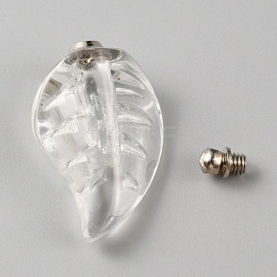 Glass Bottle Locket Pendants GLAA-WH0033-68-1