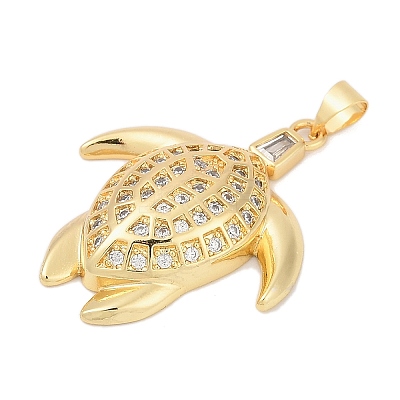 Brass Micro Pave Cubic Zirconia Pendants KK-A241-09G-1