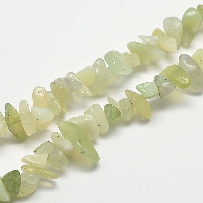 Chip Natural New Jade Beads Strands G-N0144-01-1