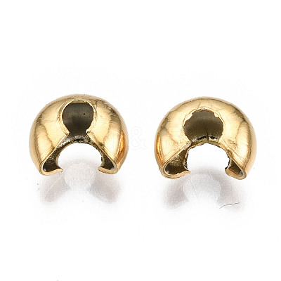 304 Stainless Steel Crimp Beads Covers STAS-S117-012C-1
