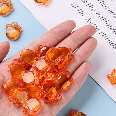 Transparent Acrylic Pendants TACR-S154-28B-84-1