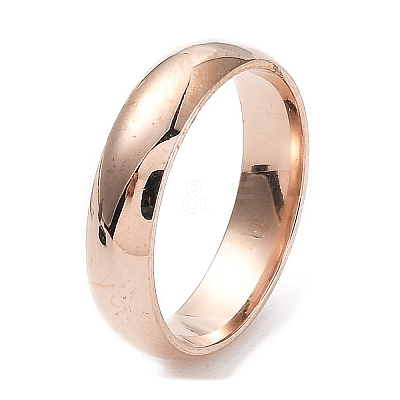 Ion Plating(IP) 304 Stainless Steel Flat Plain Band Rings STAS-I160-B-19mm-RG-1