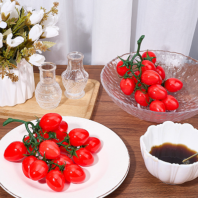 2Pcs Plastic Imitation Cherry Tomato AJEW-SP0004-32-1