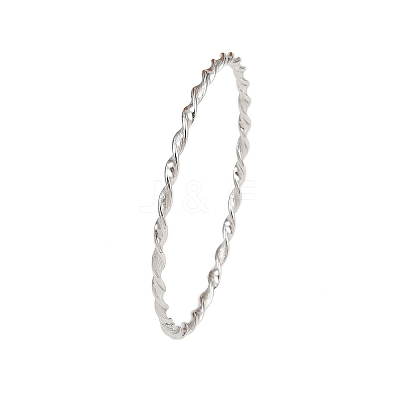 304 Stainless Steel Twist Bangles for Women BJEW-G759-06P-1