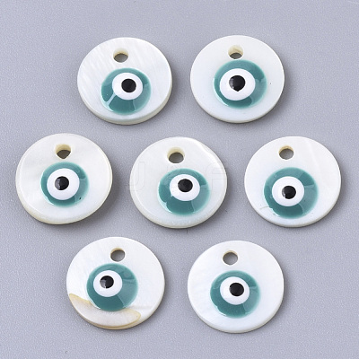 Natural Freshwater Shell Charms SHEL-N026-38A-1