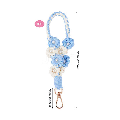 Hand-woven Flower Pendant Decorations KEYC-TAC0009-02KCG-04-1