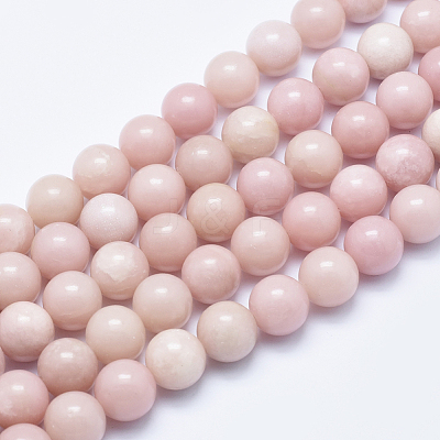 Natural Pink Opal Beads Strands G-E444-28-6mm-1