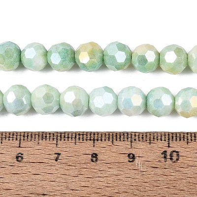 Anti-Tarnish Electroplate Glass Beads Strands EGLA-ZX010-8mm-12-1