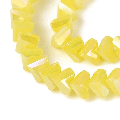 Electroplate Opaque Glass Beads Strands EGLA-Q139-01A-C12-1