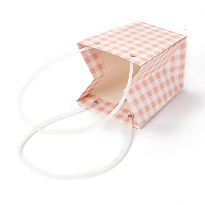 Trapezoid Kraft Paper Portable Bags CARB-J001-01D-1